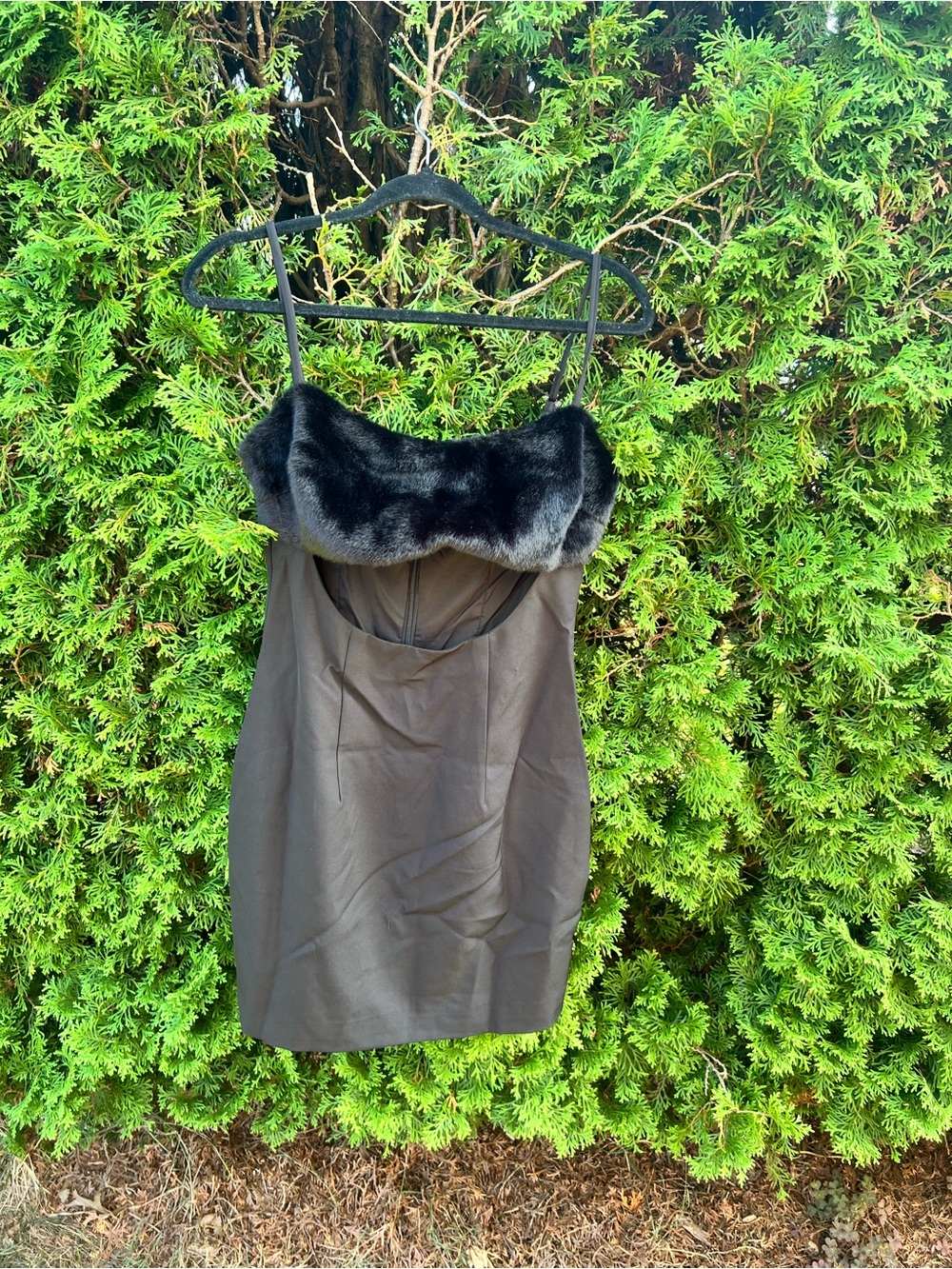 naked wardrobe Black Slip Dress with Adjustable Straps